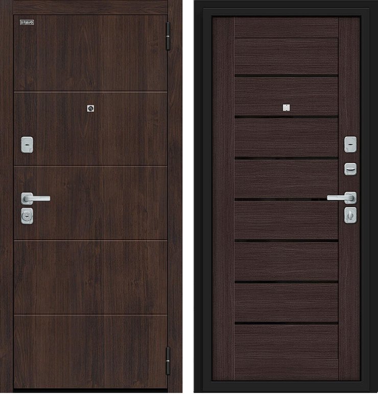 Дверь Браво Прайм/BChrome Almon/Wenge Melinga DIS007434