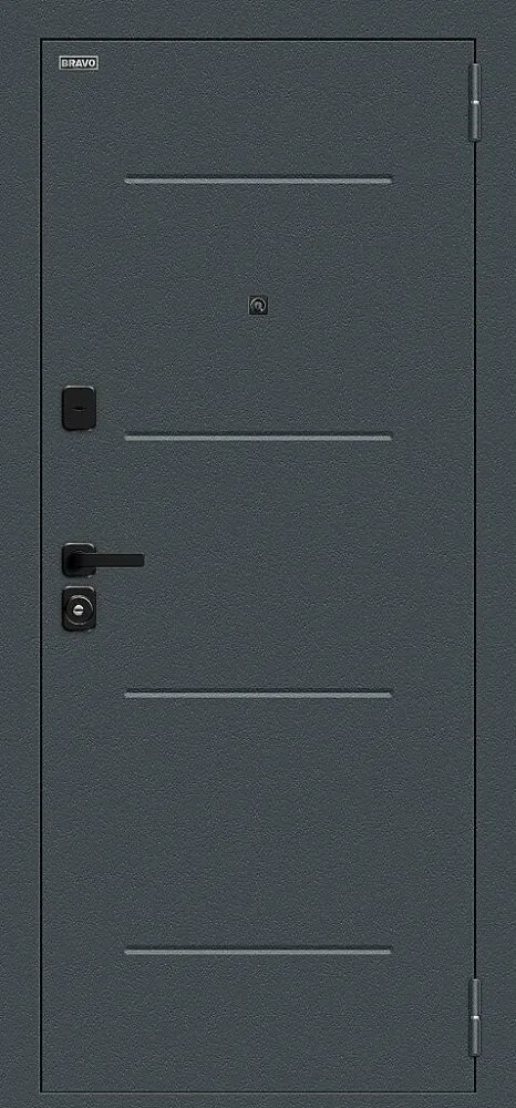 Дверь Техно/SBlack Старк антрацит/White Silk BR6196